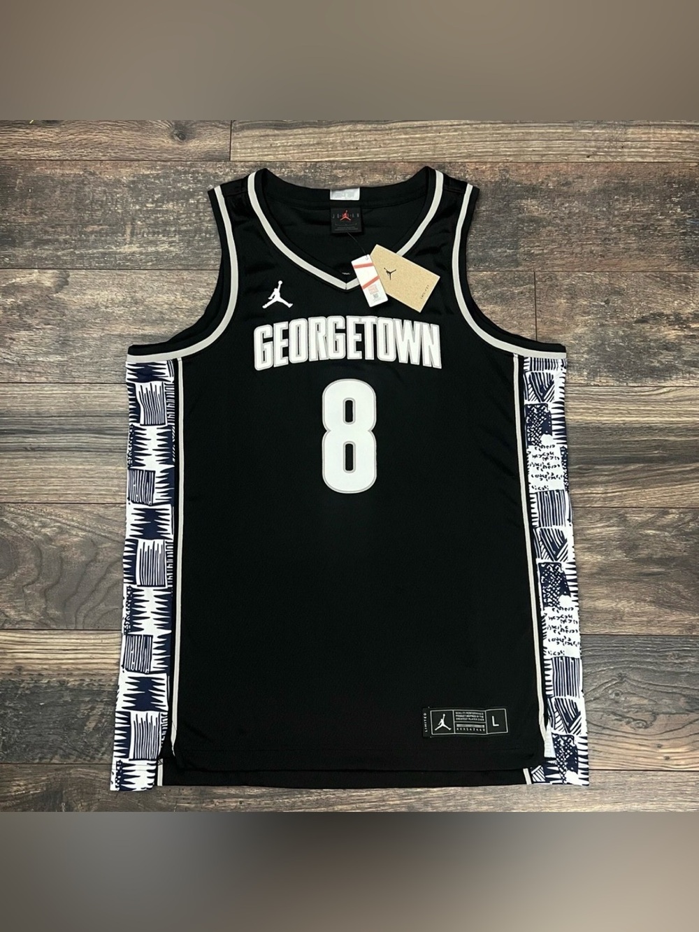 Jordan NCAA Georgetown Hoyas #8 Men’s Large Nike Elite Dri-Fit Basketball Jersey